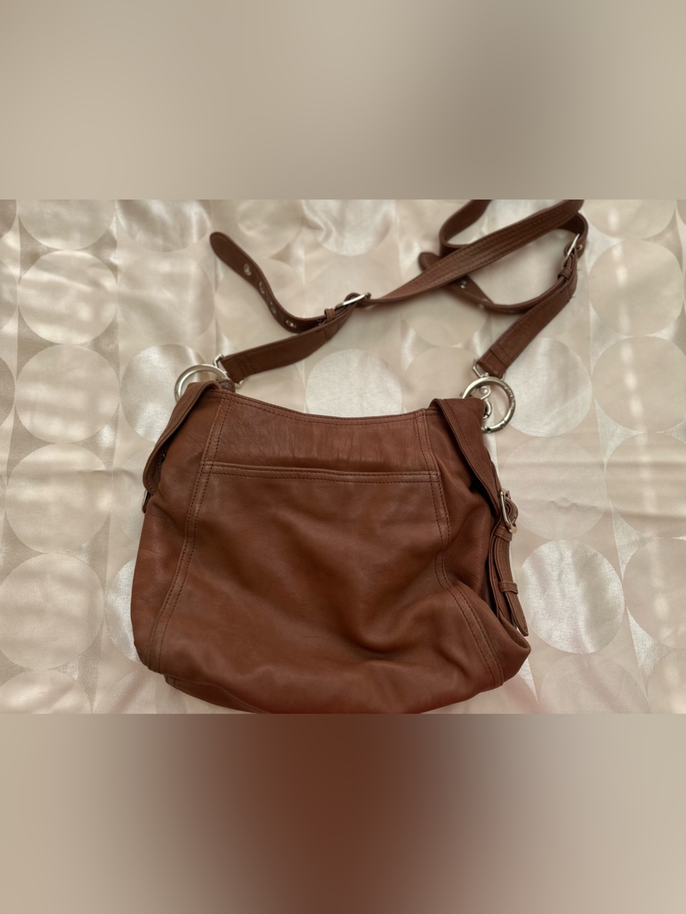 Junior Drake Brown Leather Shoulder Bag - Picture 6 of 11